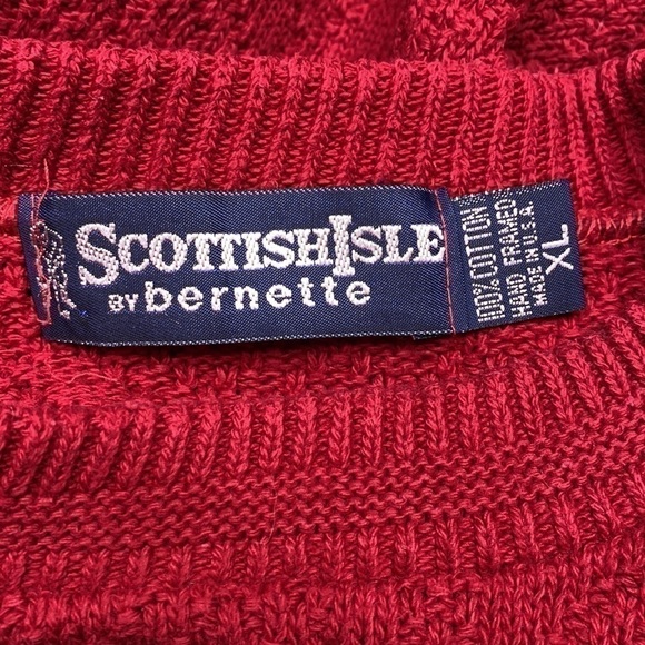Vintage Scottish Isle By Bernette Red Golfclub Crewneck Sweater Size XL - Picture 4 of 5